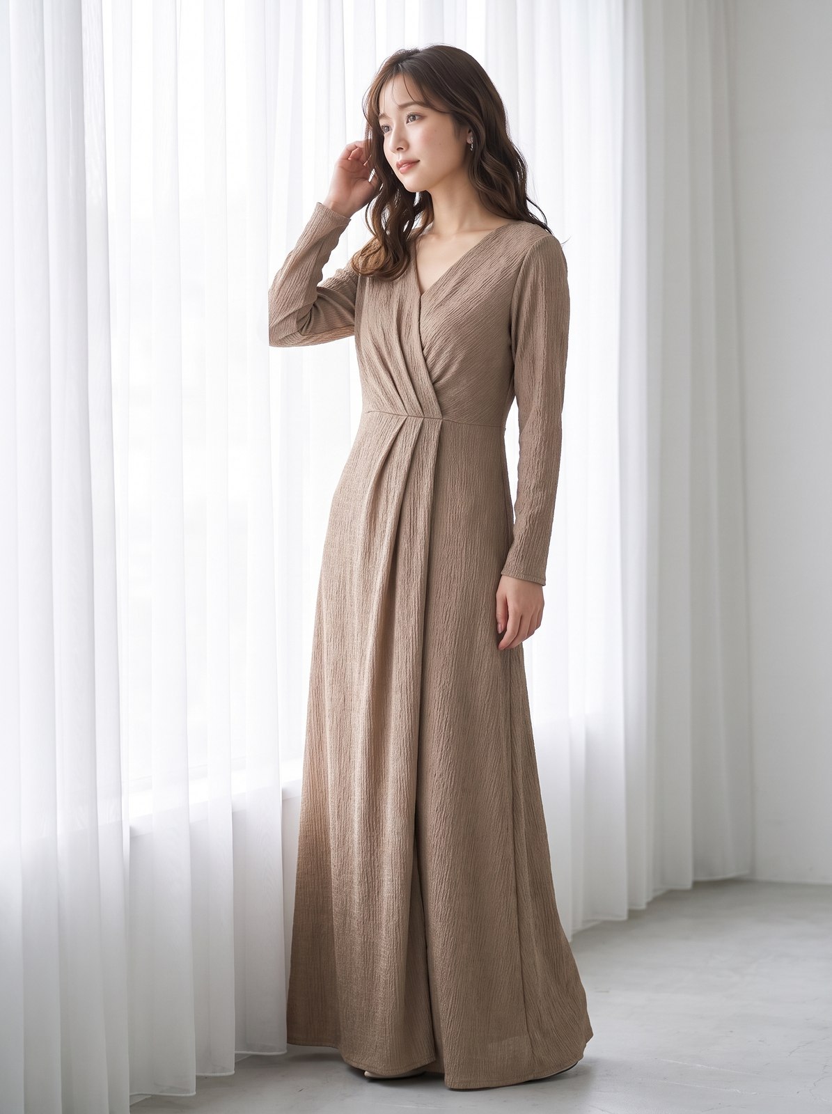 クラッチバッグ（ブラウン・ベージュ系・Mサイズ）| 名古屋のレンタルドレス24DRESS