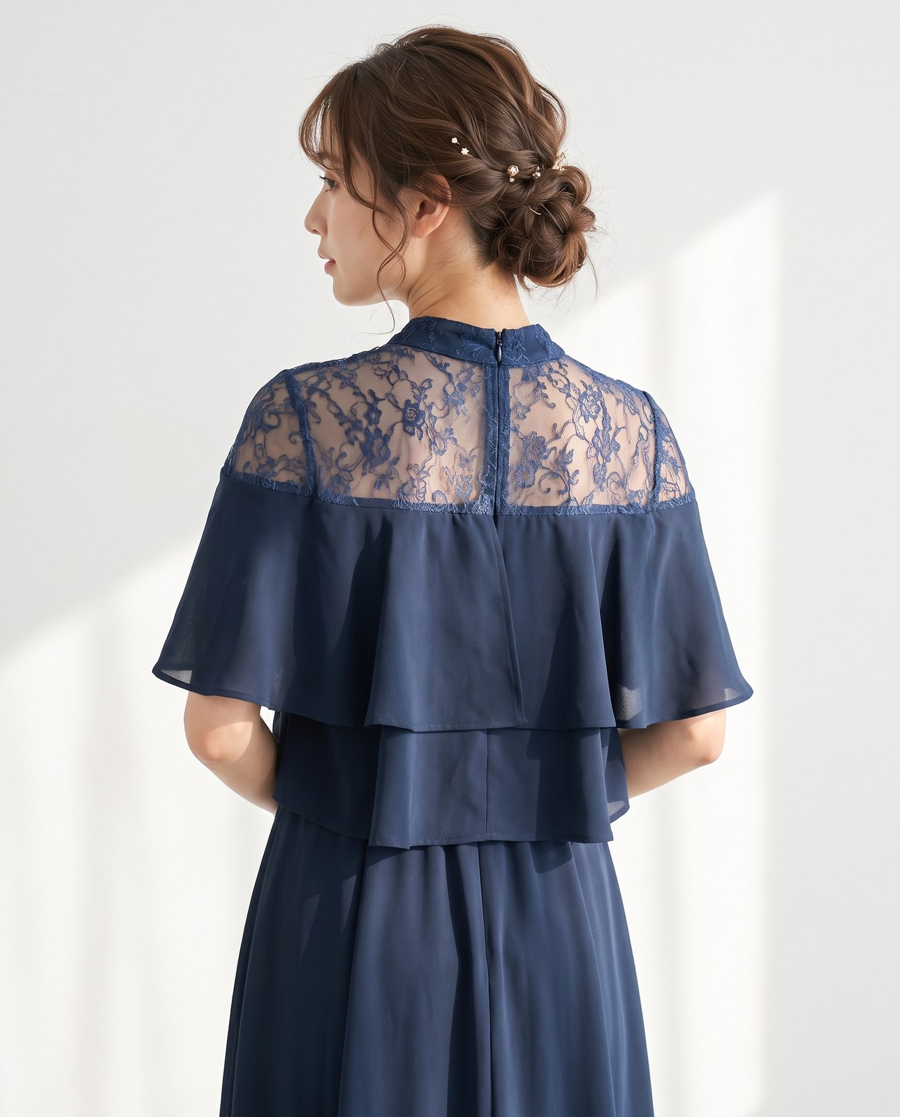オープンショルダー ケープ風ロングドレス（その他・XLサイズ）| 名古屋のレンタルドレス24DRESS 写真2