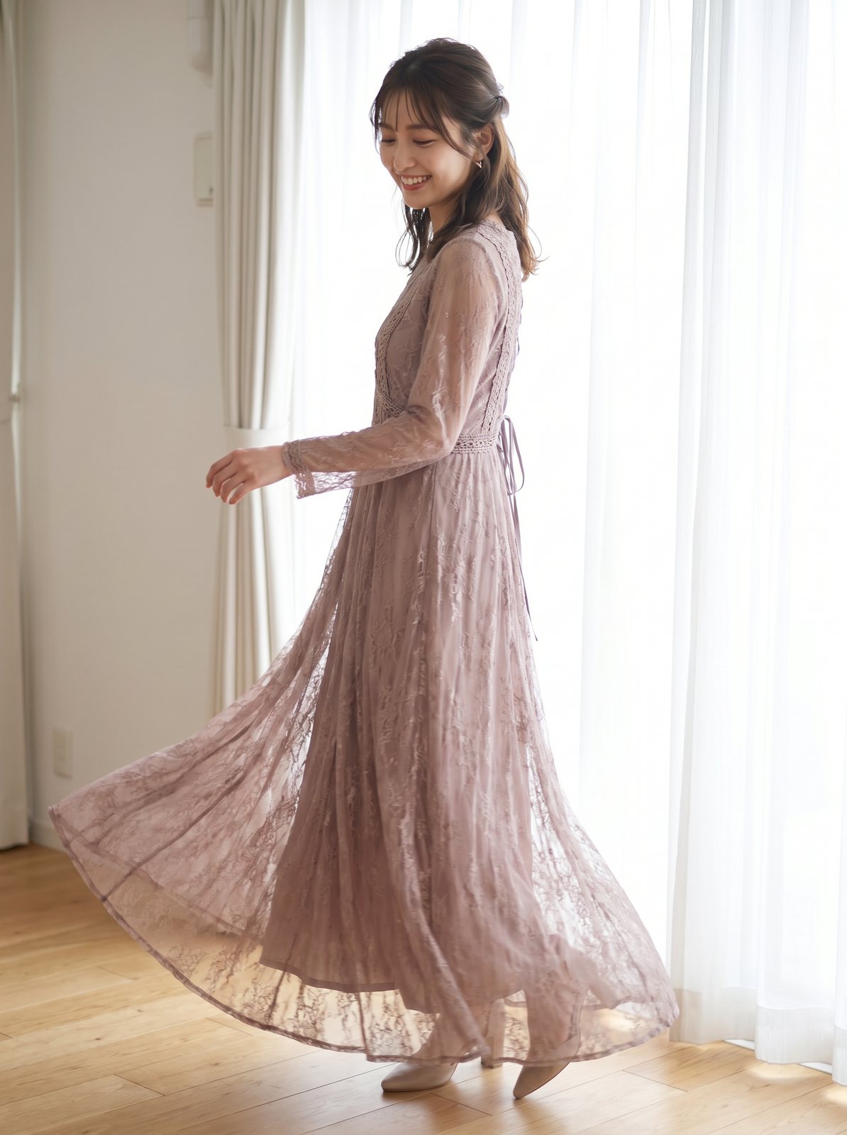 アンティークレース ロングワンピース（その他・XLサイズ）| 名古屋のレンタルドレス24DRESS