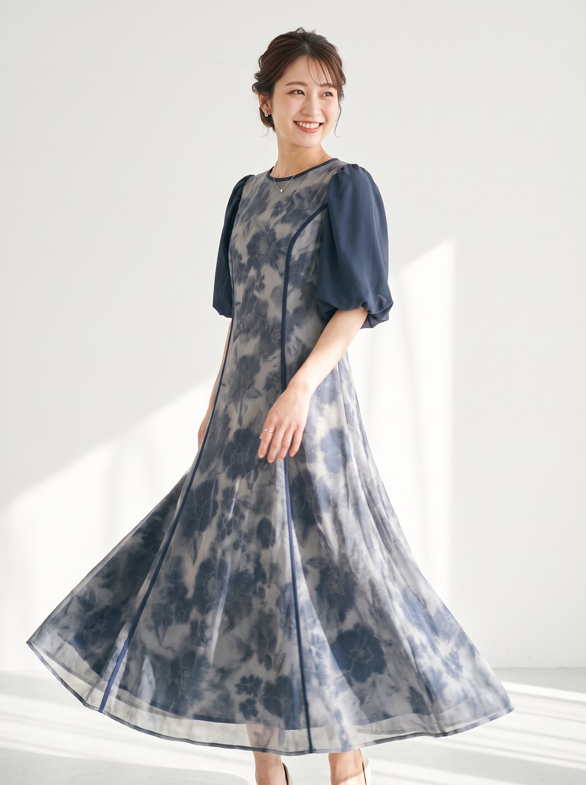 フラワーぼかし シアーマーメイドドレス（その他・Sサイズ）| 名古屋のレンタルドレス24DRESS
